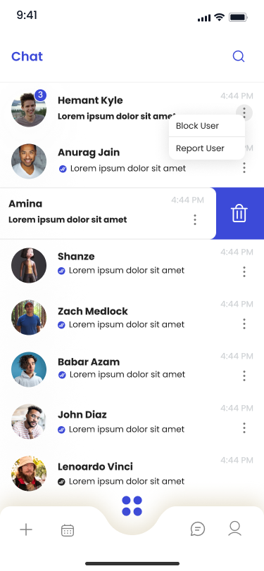 Activity discovery screen