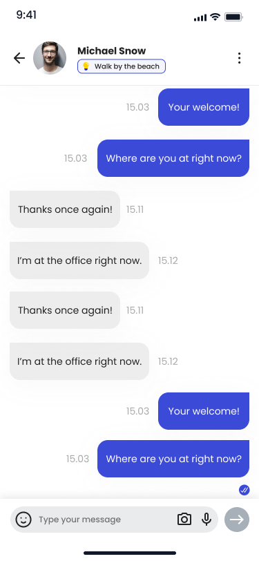Activity discovery screen