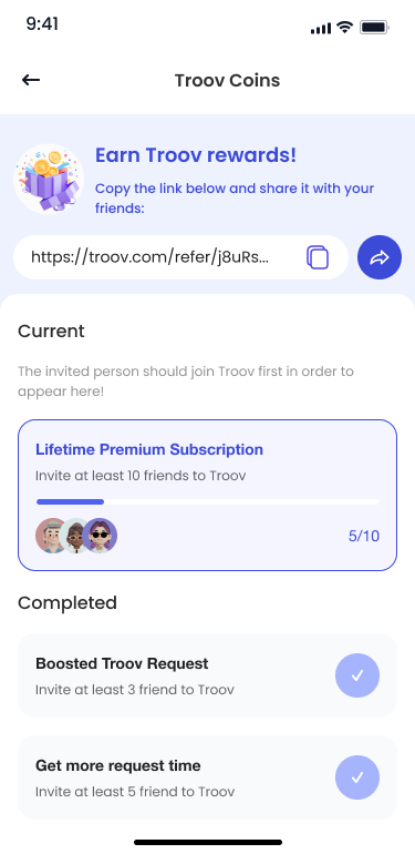 Activity discovery screen
